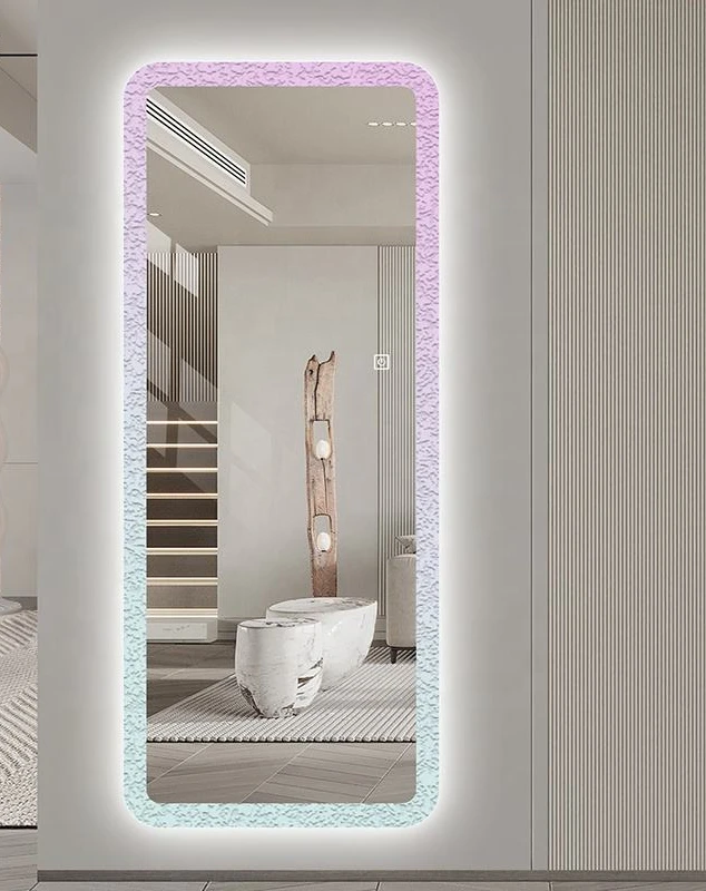 Colorful LED Wall Mirror Large-sized  Decorative Mirror