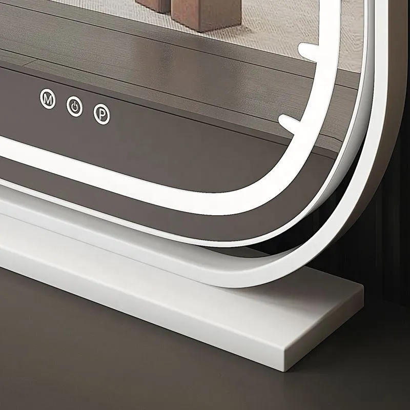 Art Deco Decorative Makeup Mirror with Light for Living Room Dressing