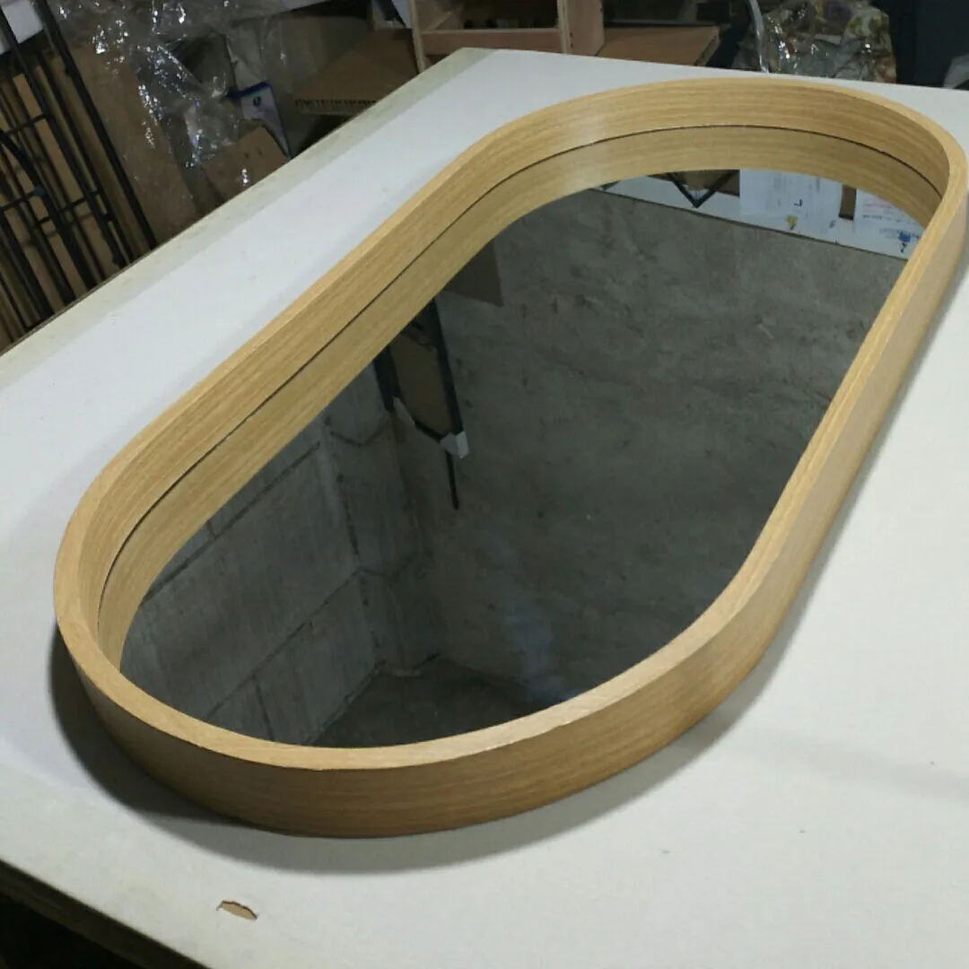 Factory Creative Oval Shape Wall Mirror MDF Bathroom Mirror Decoration Classical Make up Mirror 60x90cm 80x100cm or Customized