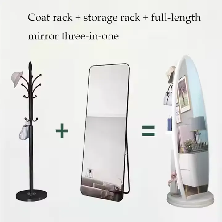 Rotating Wooden Full-Length Mirror: Elevate Your Space