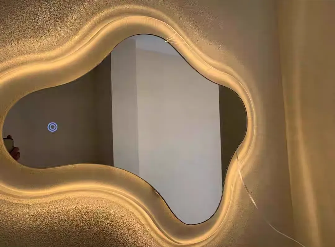 Mirror Hanging Wall Decor Acrylic Cloud Simple Dining Room Creative Art Shaped Decorative Mirrors Decoration