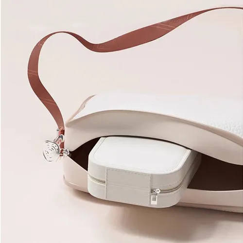 Portable Storage Makeup Mirror | Travel-Friendly LED & Organizer