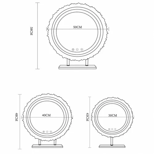 LED 3 - Color Vanity Mirror | Dimmable, 3 Modes, Anti-Fog
