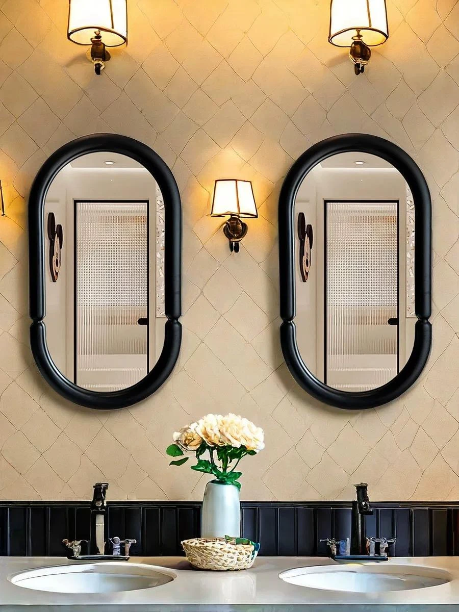 Modern Oval LED Bathroom Mirror   for Bathroom Kitchen Living Room Hotel Bedroom Dining Salon