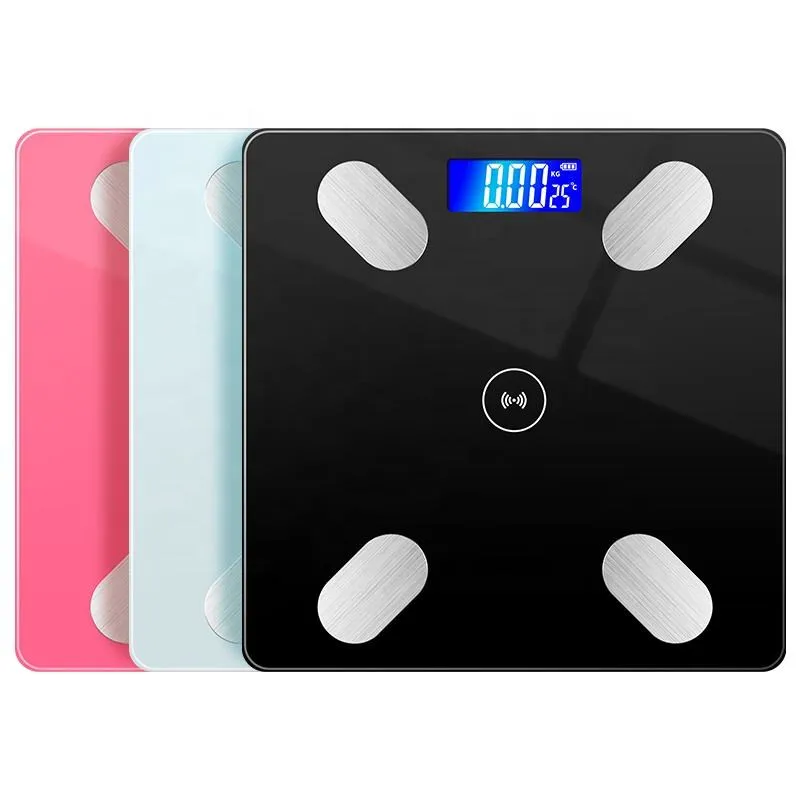 Bluetooth Electronic Digital Body Weight Smart Bathroom Body Fat Scale & 5-180kg/0.1kg Smart Fat Scale