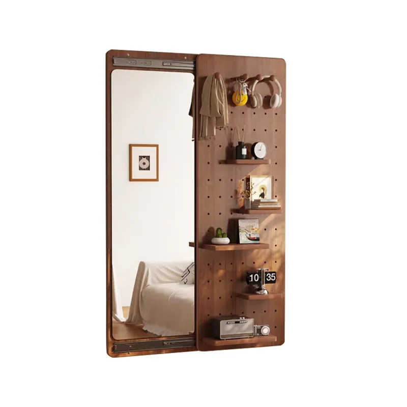 Cave Board Full-Length Invisible Sliding Mirror Wall-Mounted for Small Bedroom Entrance