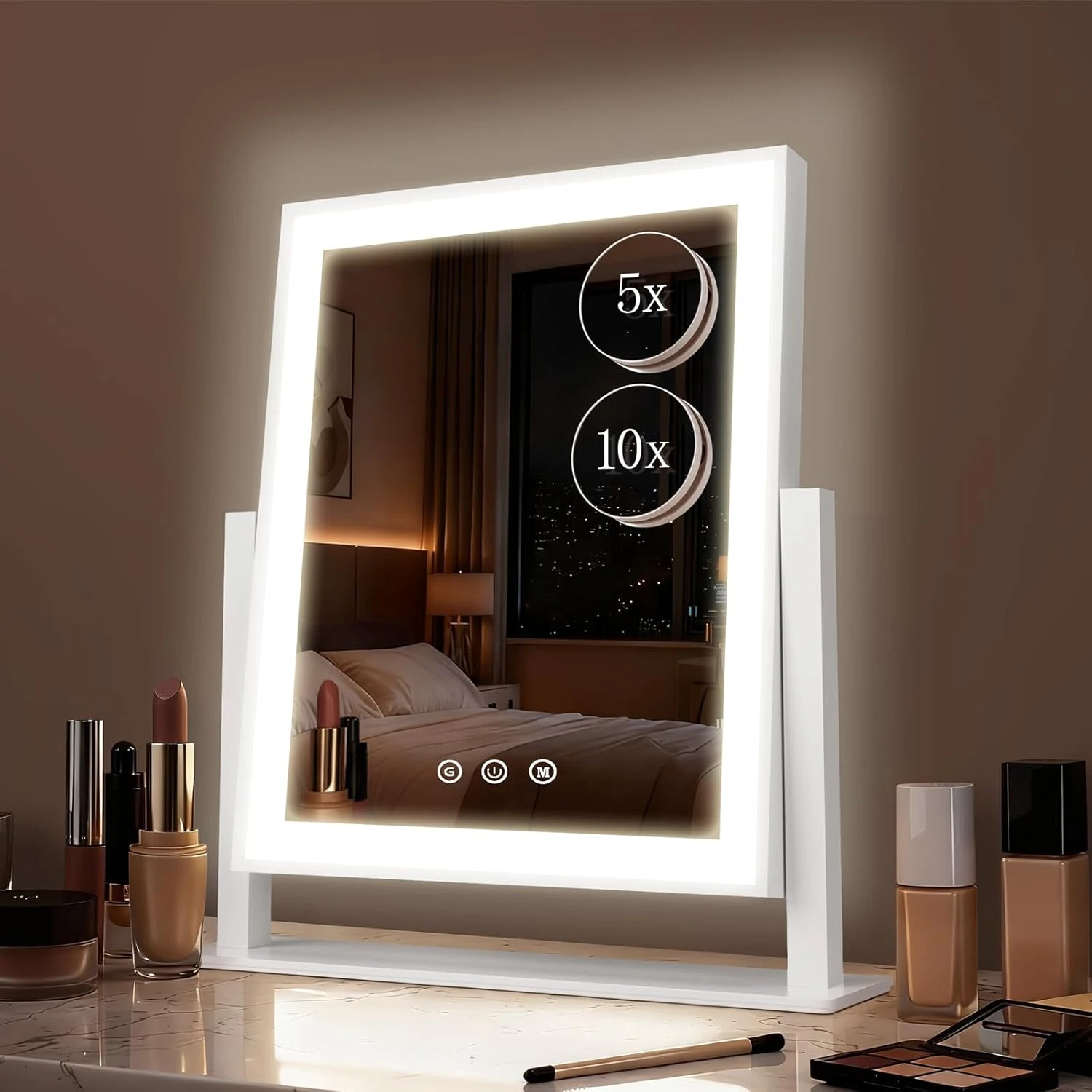 3 Color Light LED Makeup Mirror with Detachable