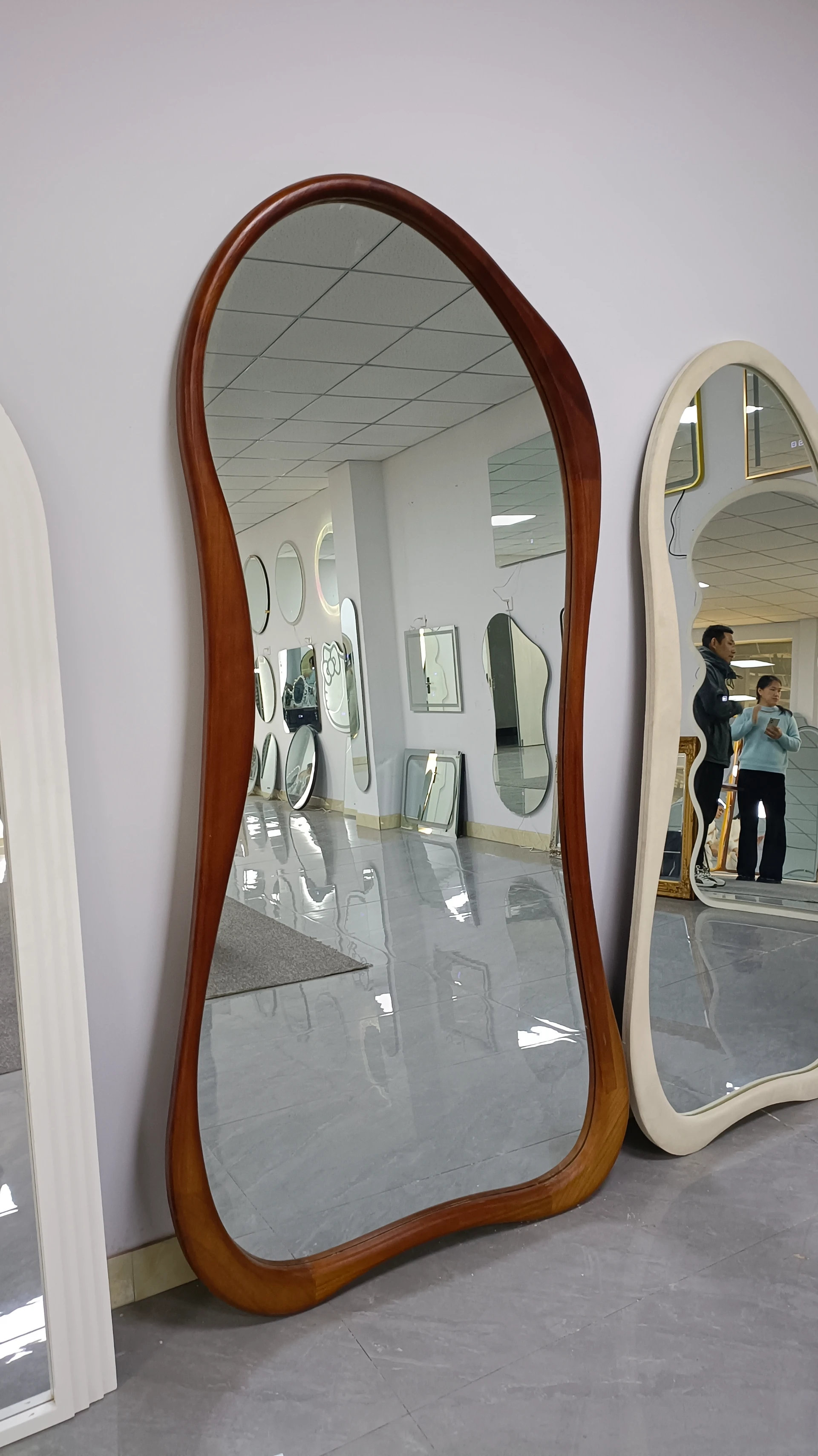 vintage floor mirror tall slim mirror bohemian home decor entryway mirror bedroom mirror