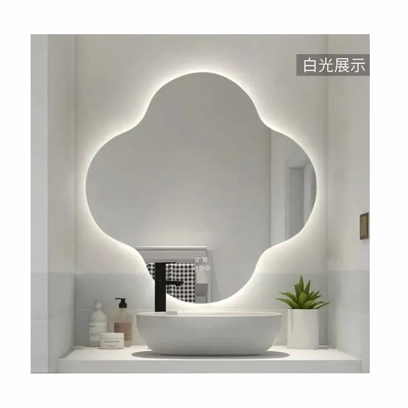 Blossom-Shaped LED Wall Mirror: Illuminate & Redefine Your Decor