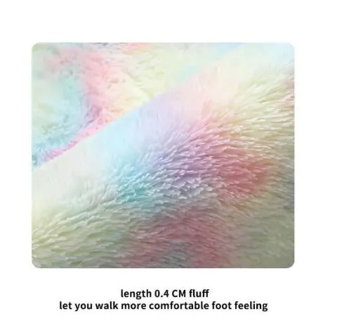 Fluffy Rainbow Carpet: Add Color and Comfort to Your Space