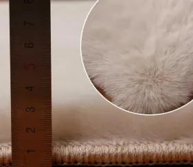 White Faux Fur Rug for a Princess-Themed Bedroom