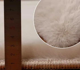 White Faux Fur Rug for a Princess-Themed Bedroom