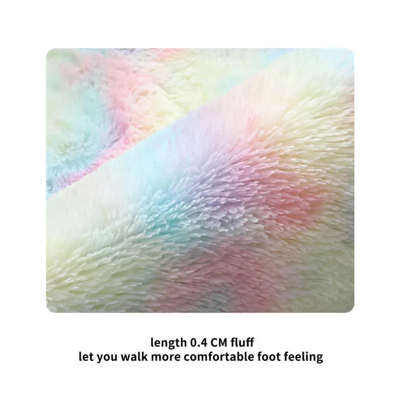 Shaggy Rainbow Rug | Fluffy & Vibrant Home Decor