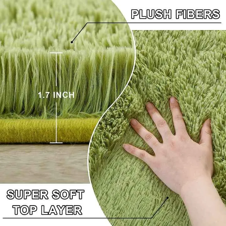 Shop Green Shaggy Rugs for Sale - Soft, Fluffy & Vibrant!