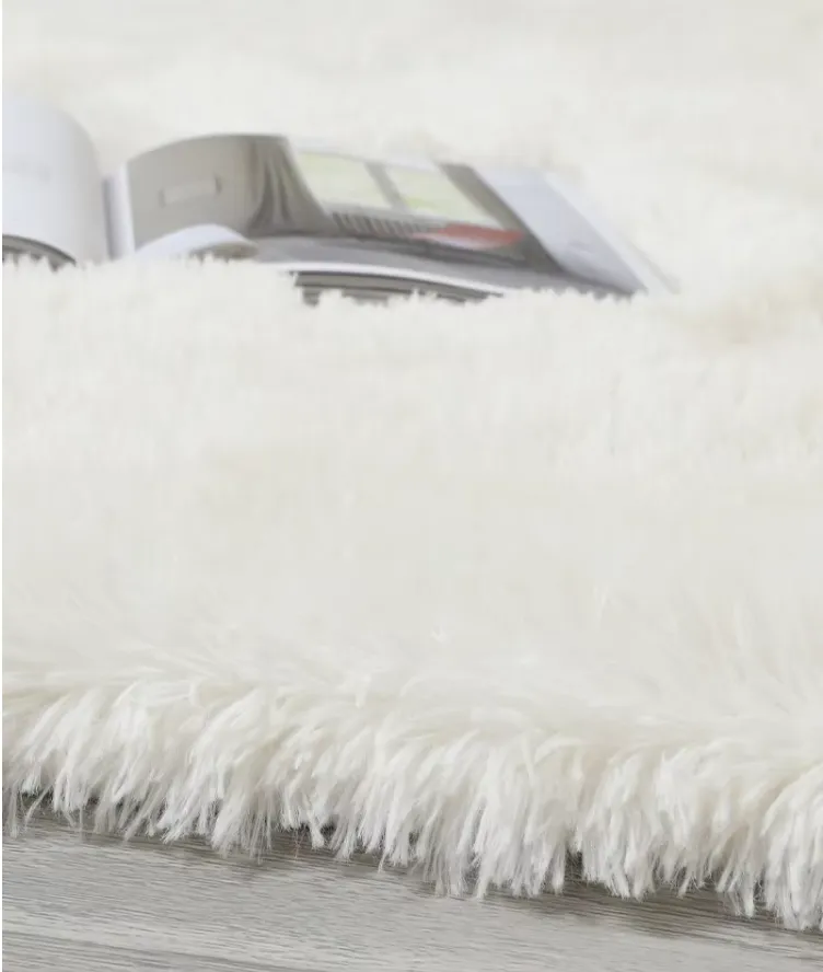 fluffy rainbow carpet