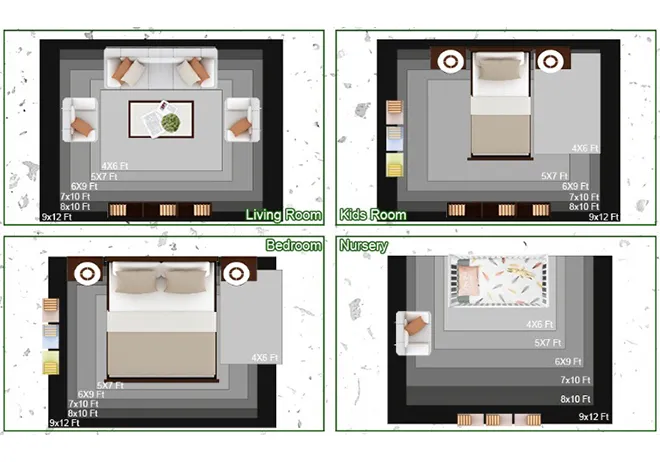 olive green shag rug