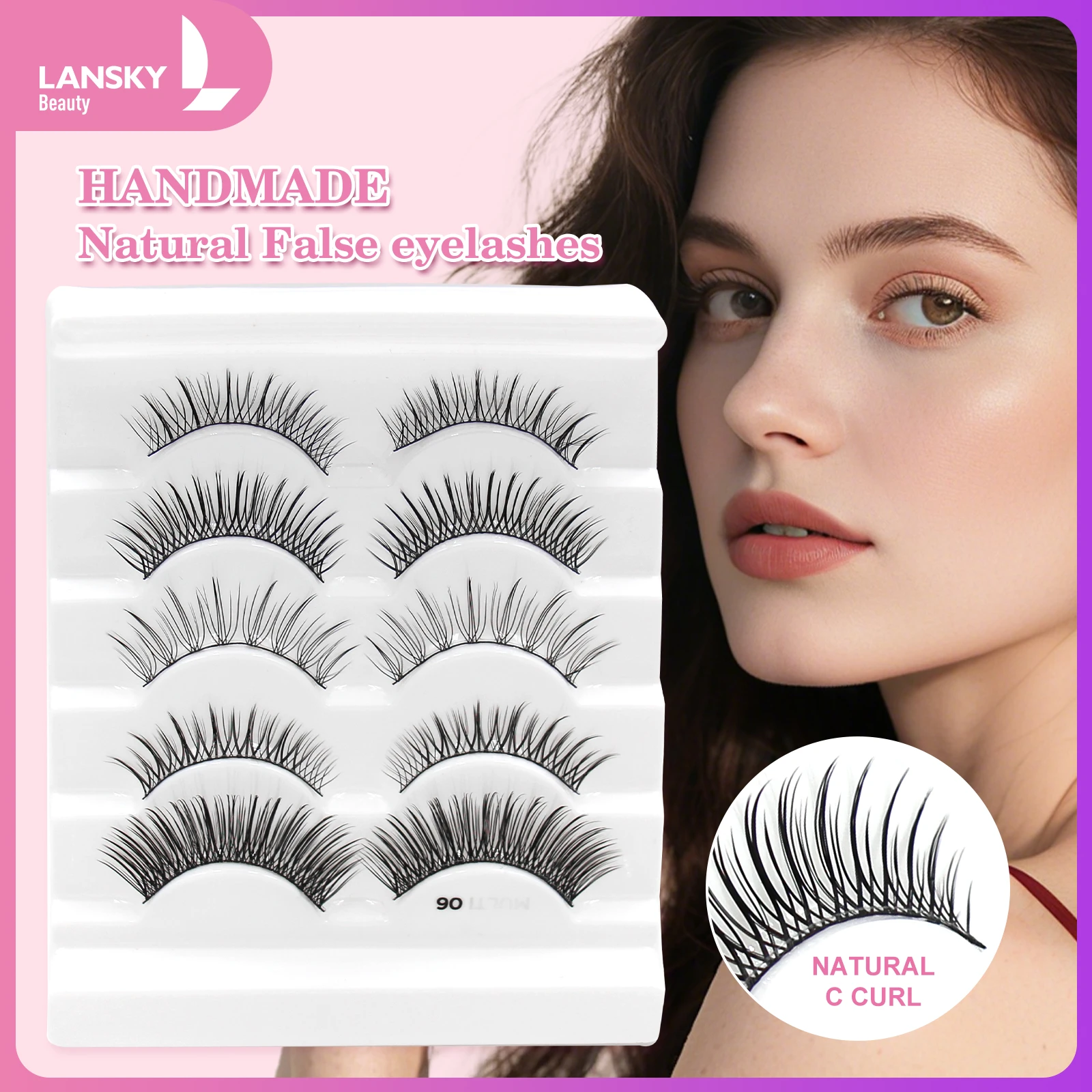 Fake Eyelashes hand-knotted