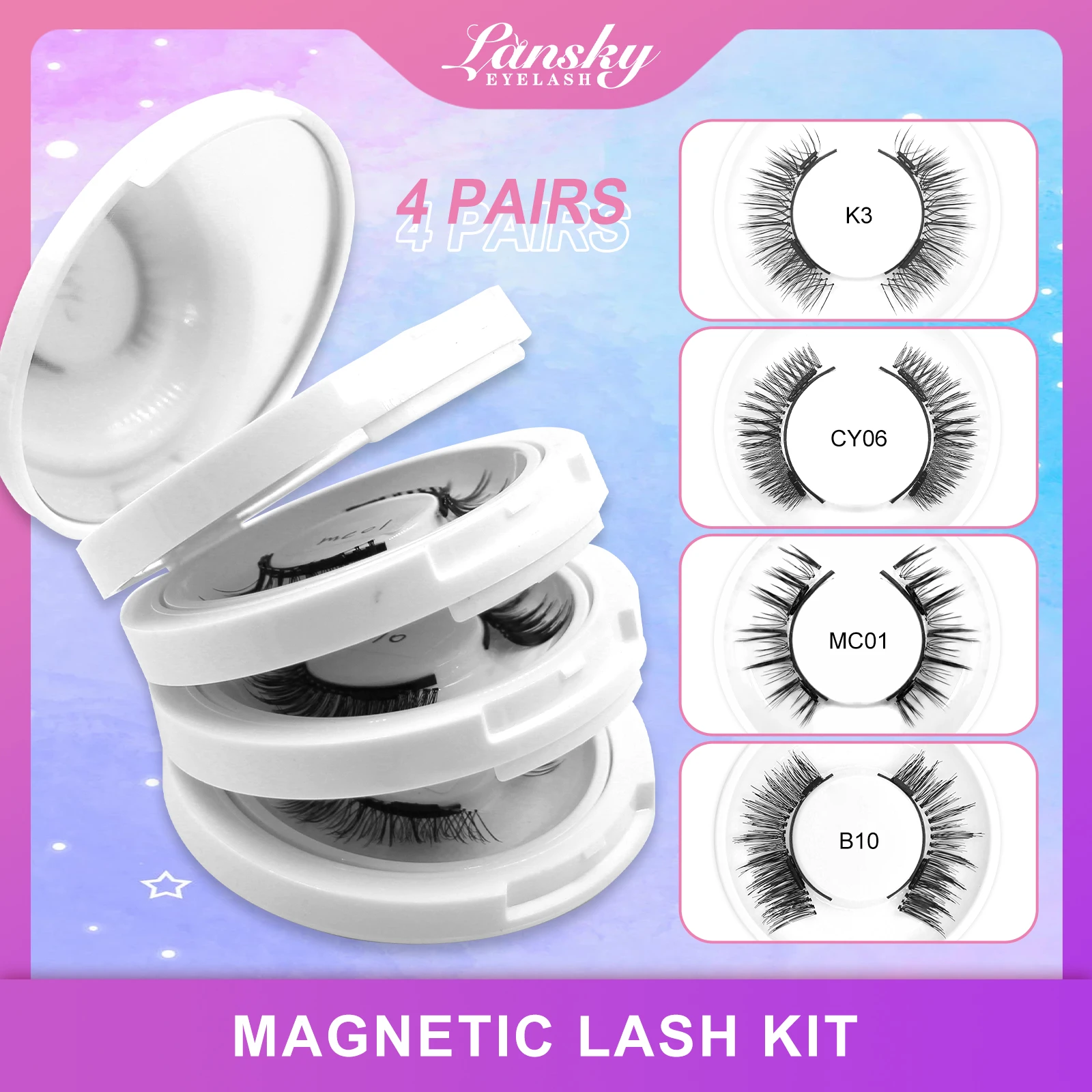 Magnetic lash kit - 4 pairs