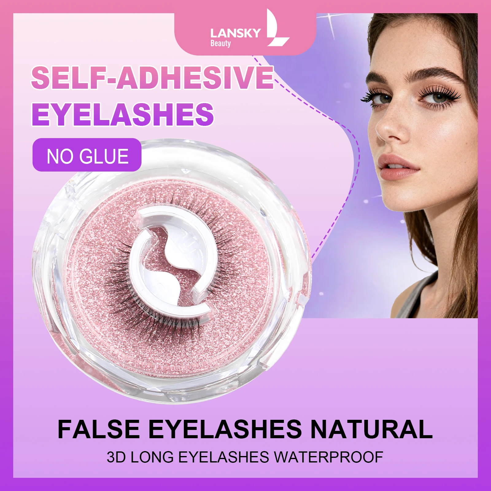 Self glue eyelashes- strip eyelashes 1 pair