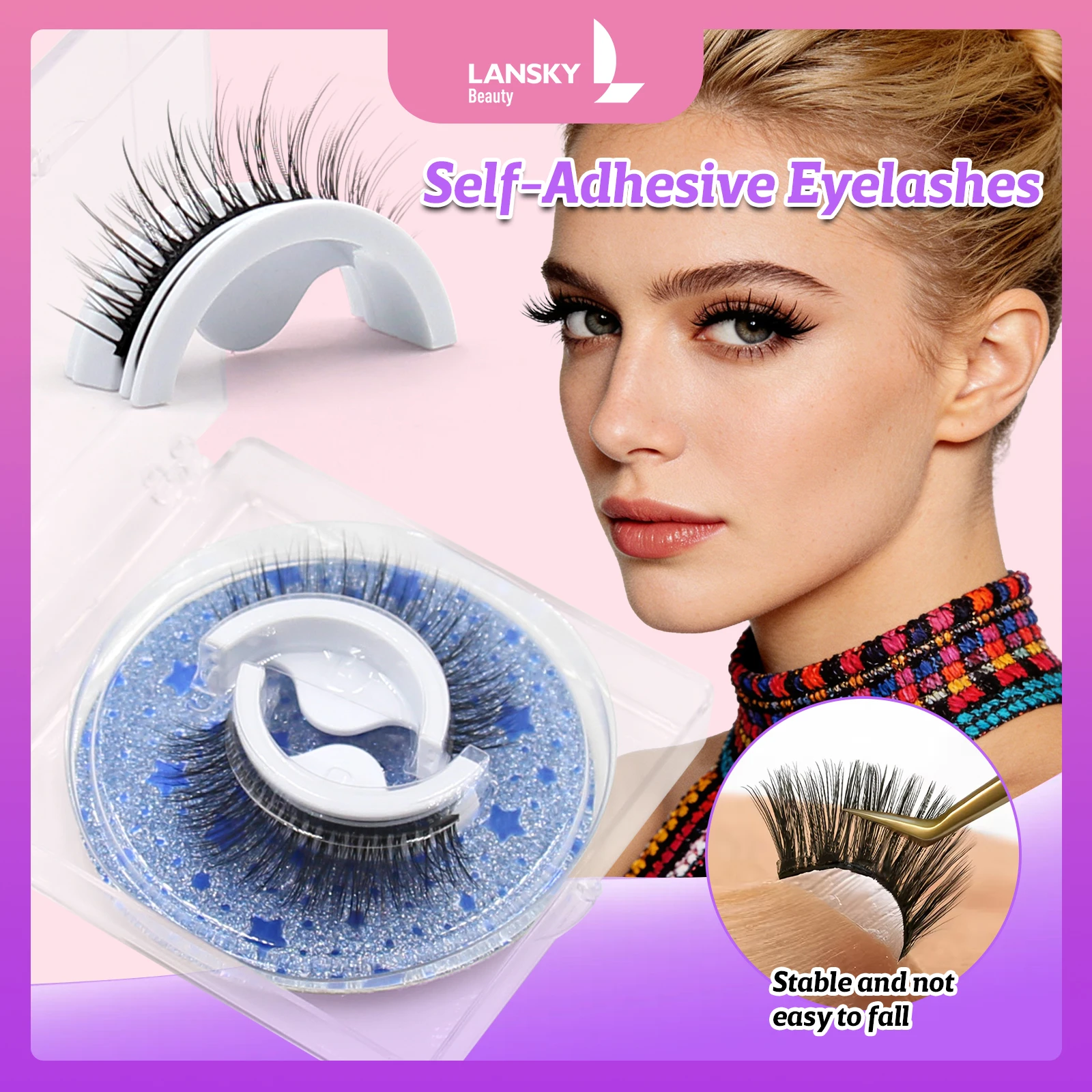 Self glue eyelashes- strip eyelashes 1 pair