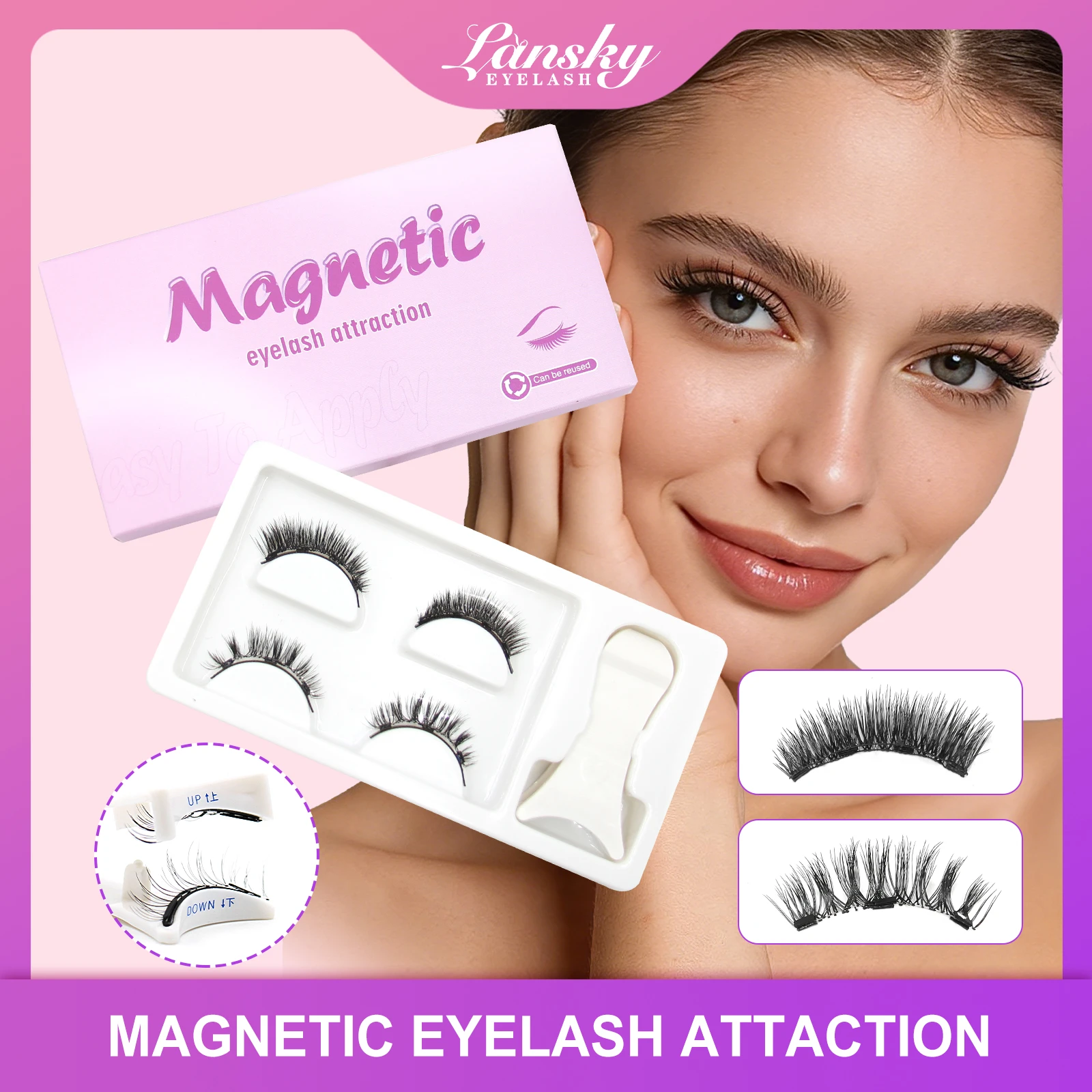 Magnetic false eyelashes