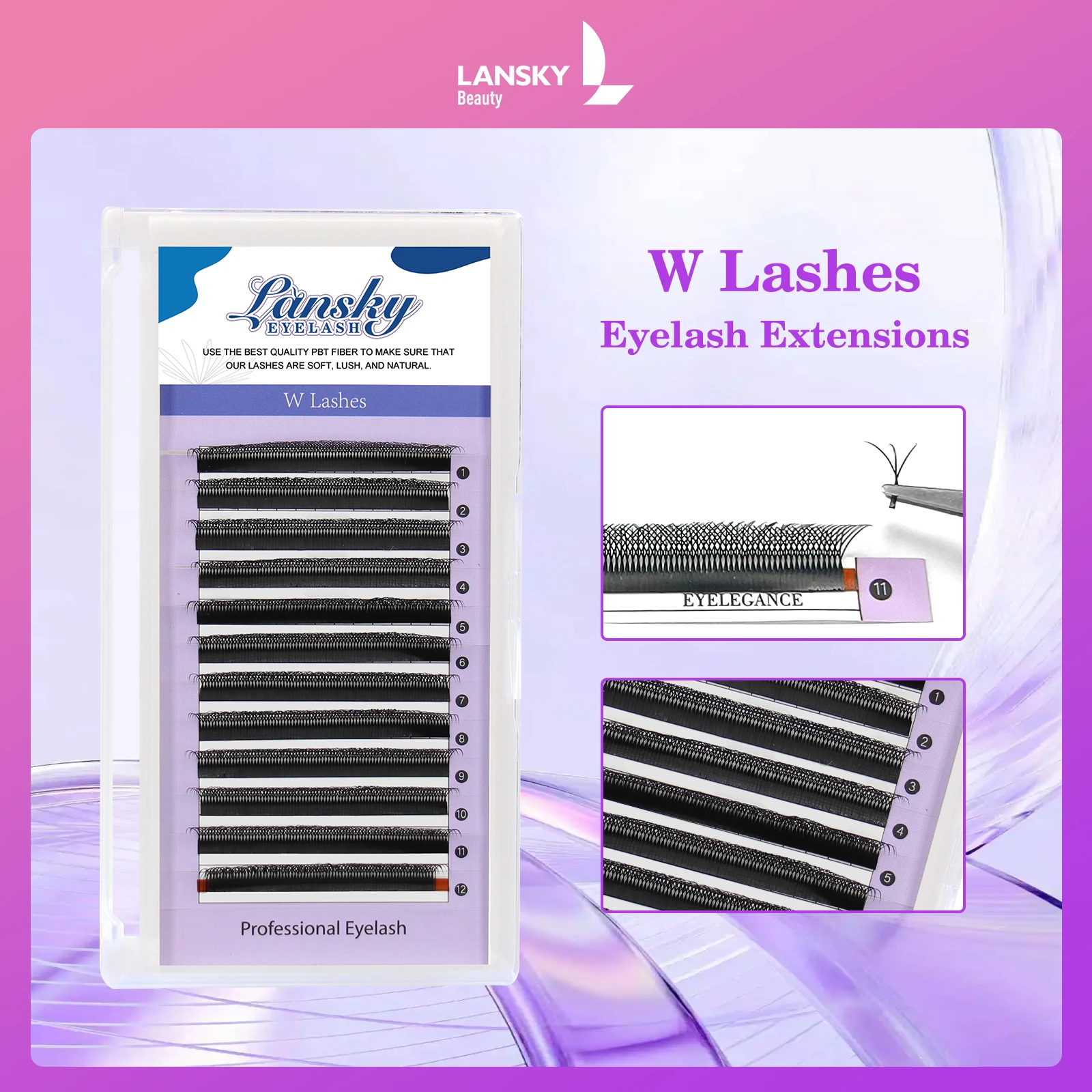 Curl Eyelashes extension - W lashes