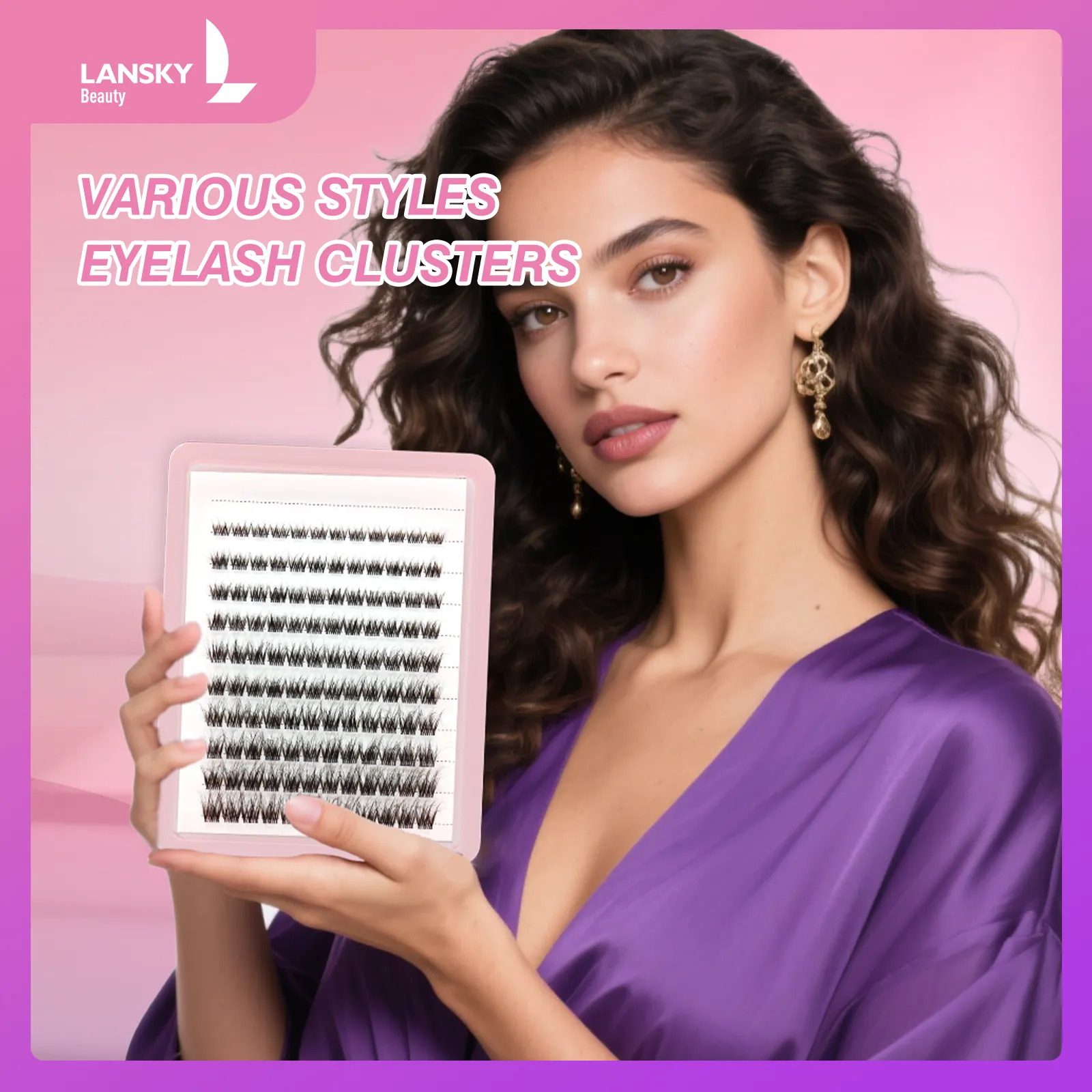 DIY Eyelashes Kit: Salon-Quality Hybrid, Fluffy & Bottom