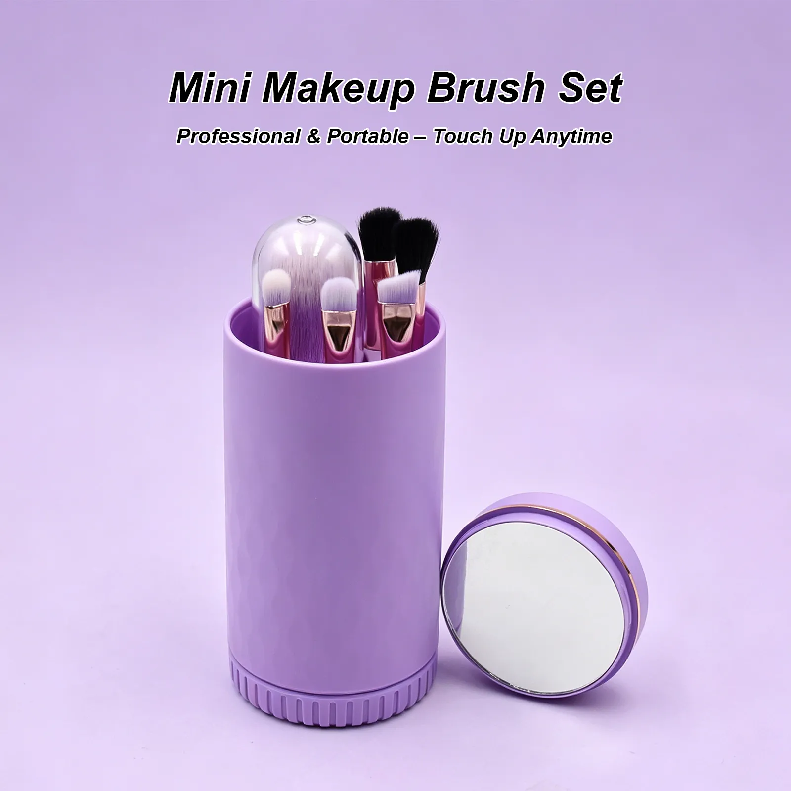 6-in-1 Brush Set with Storage Bin & Mirror