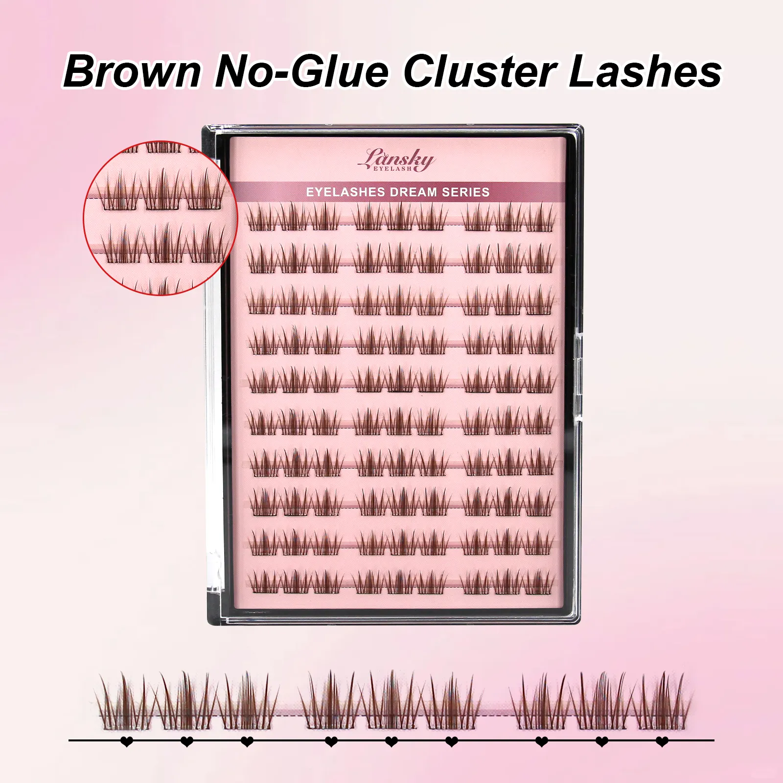 brown cluster lashes