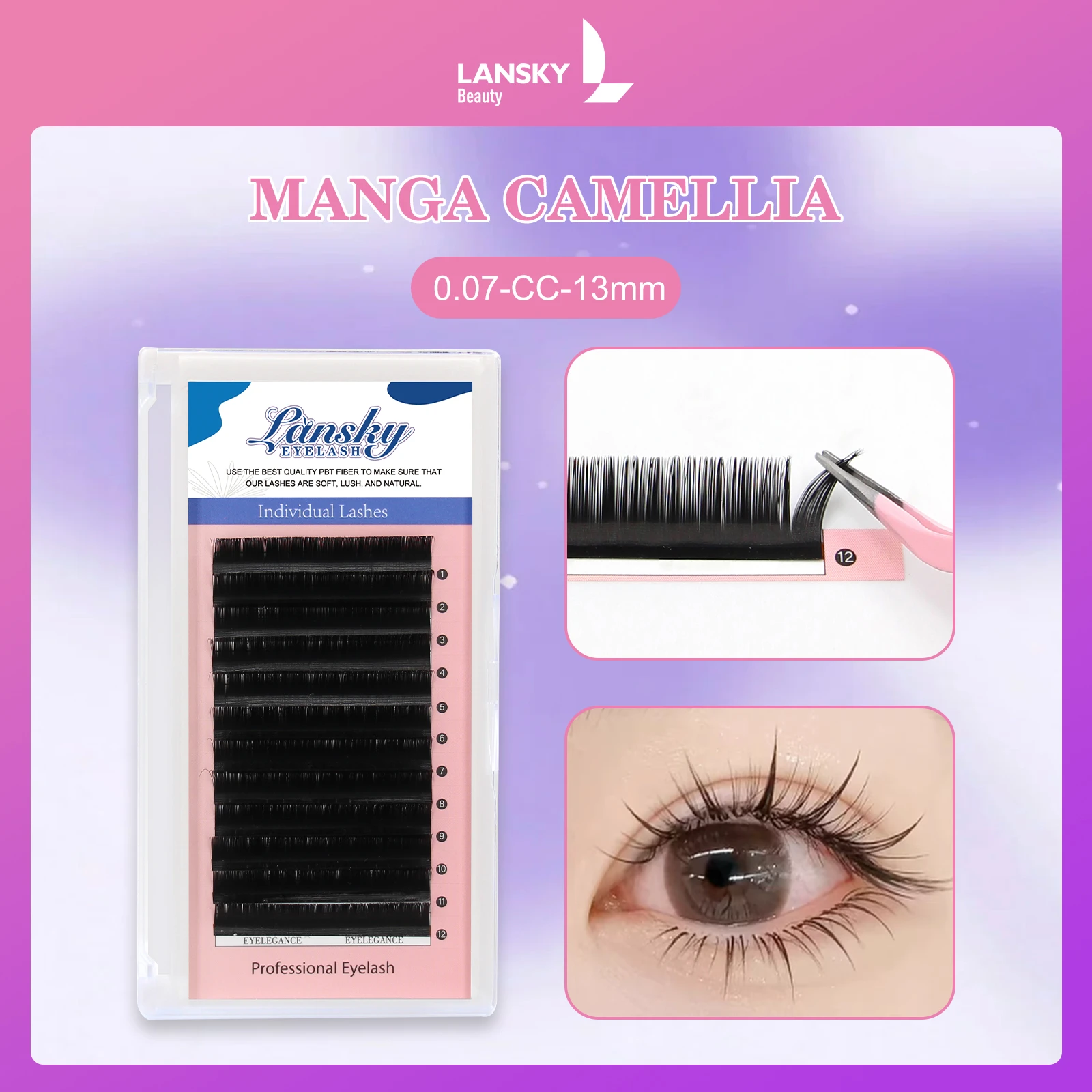 Individual Eyelashes Extension - MANGA CAIMELLIA