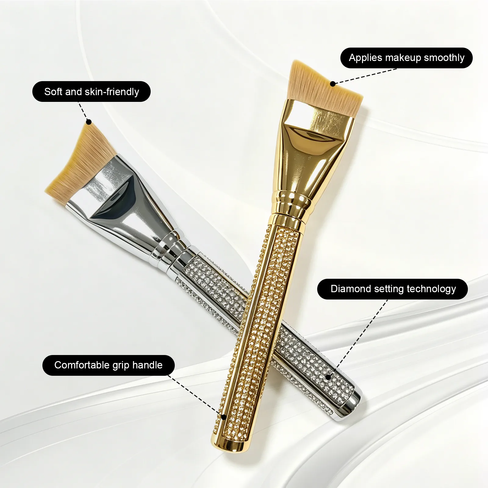 Innovative Crescent Design Makeup Brush