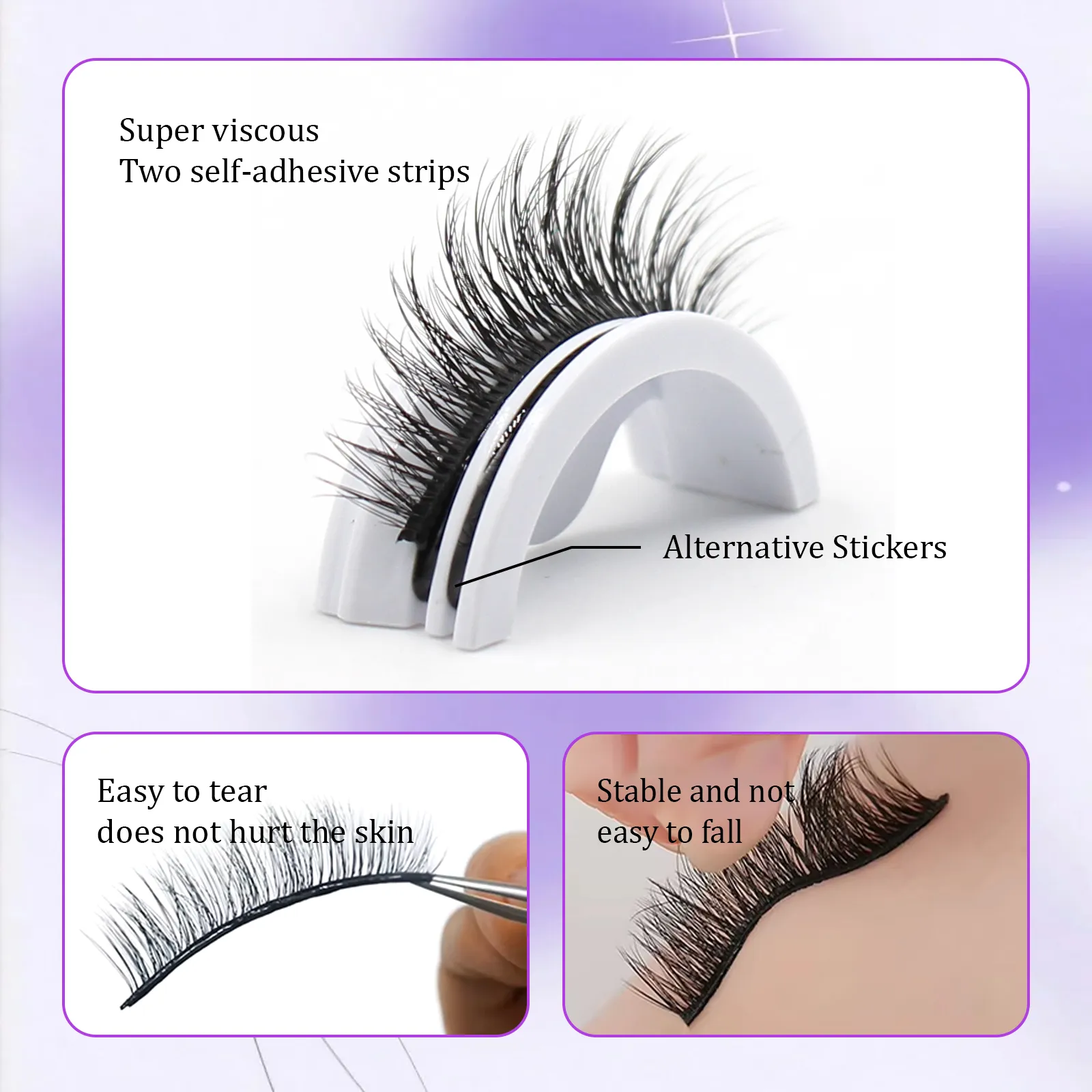 self adhesive lash strips
