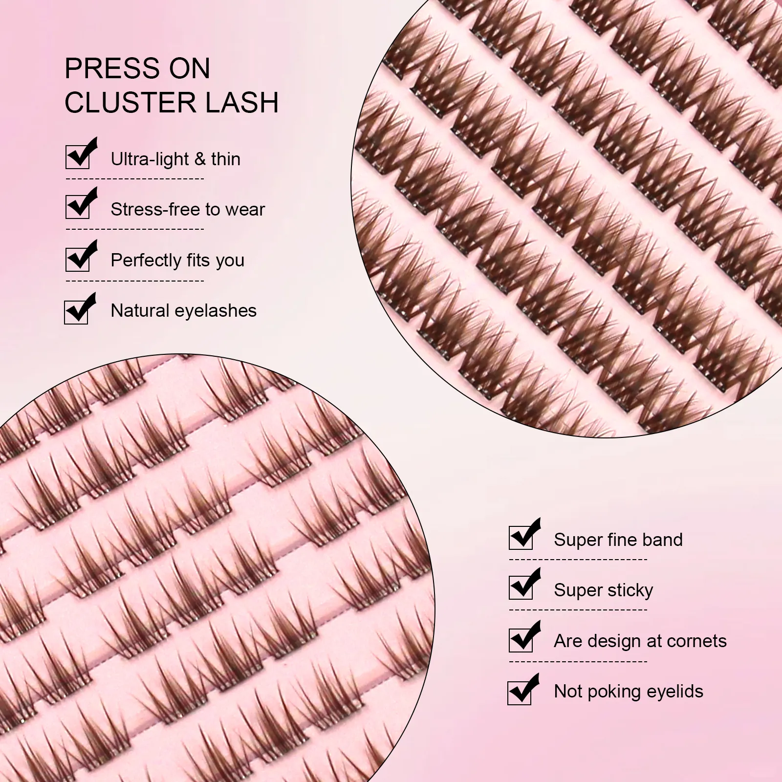 eye lash clusters