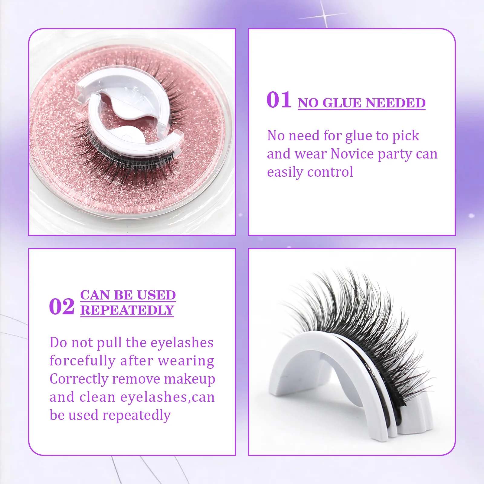 self adhesive false lashes