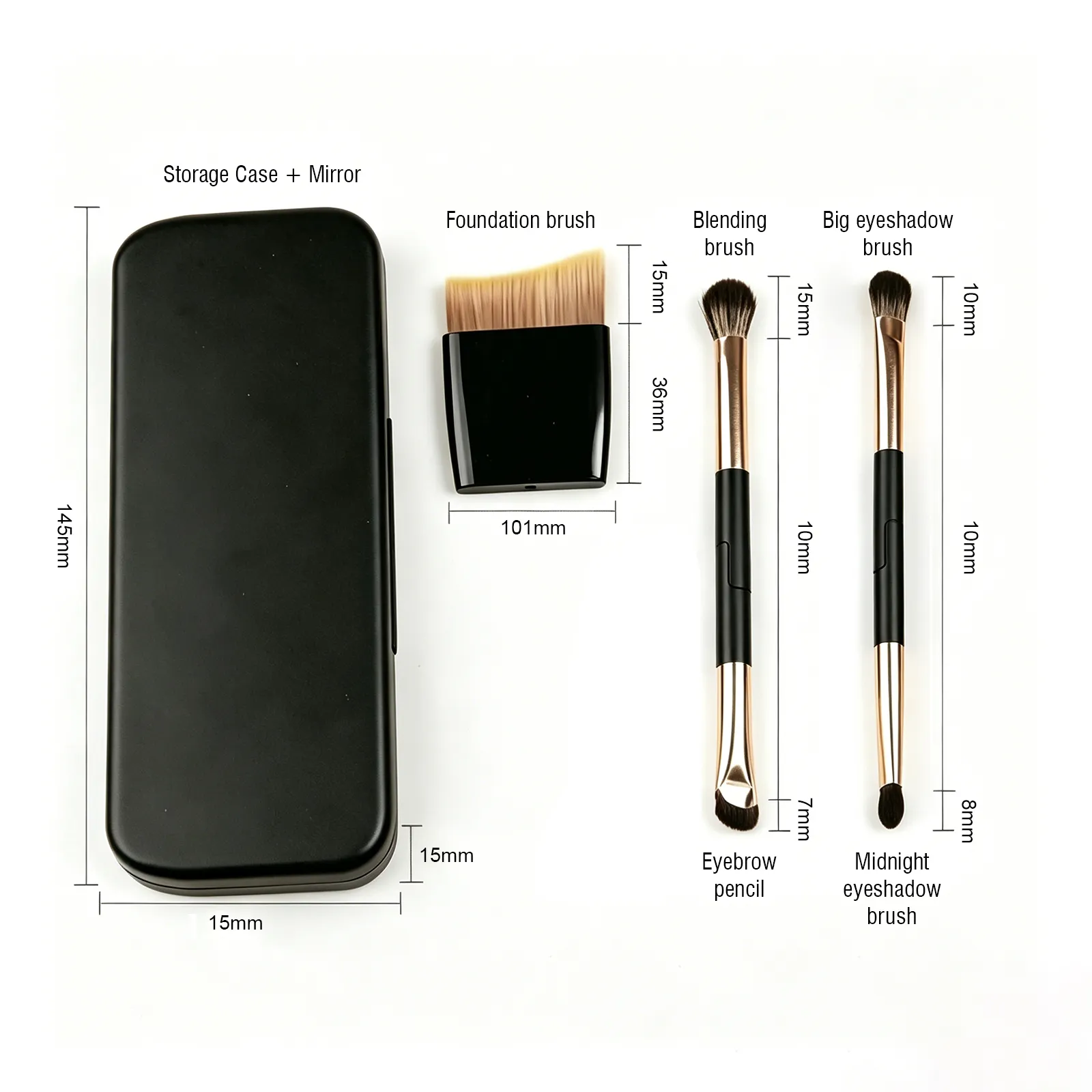 5-in-1 Flip Mirror Brush Set