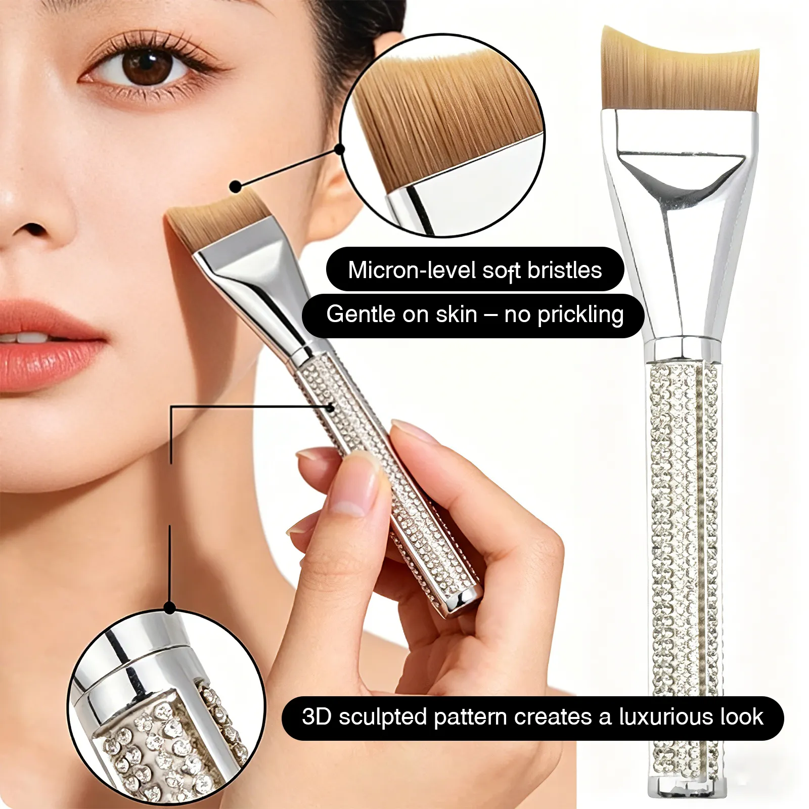 Innovative Crescent Design Makeup Brush