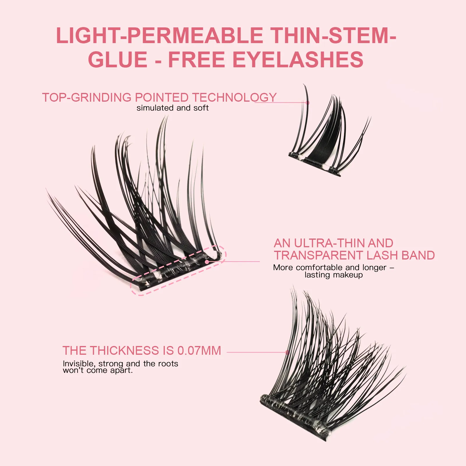 natural lash clusters
