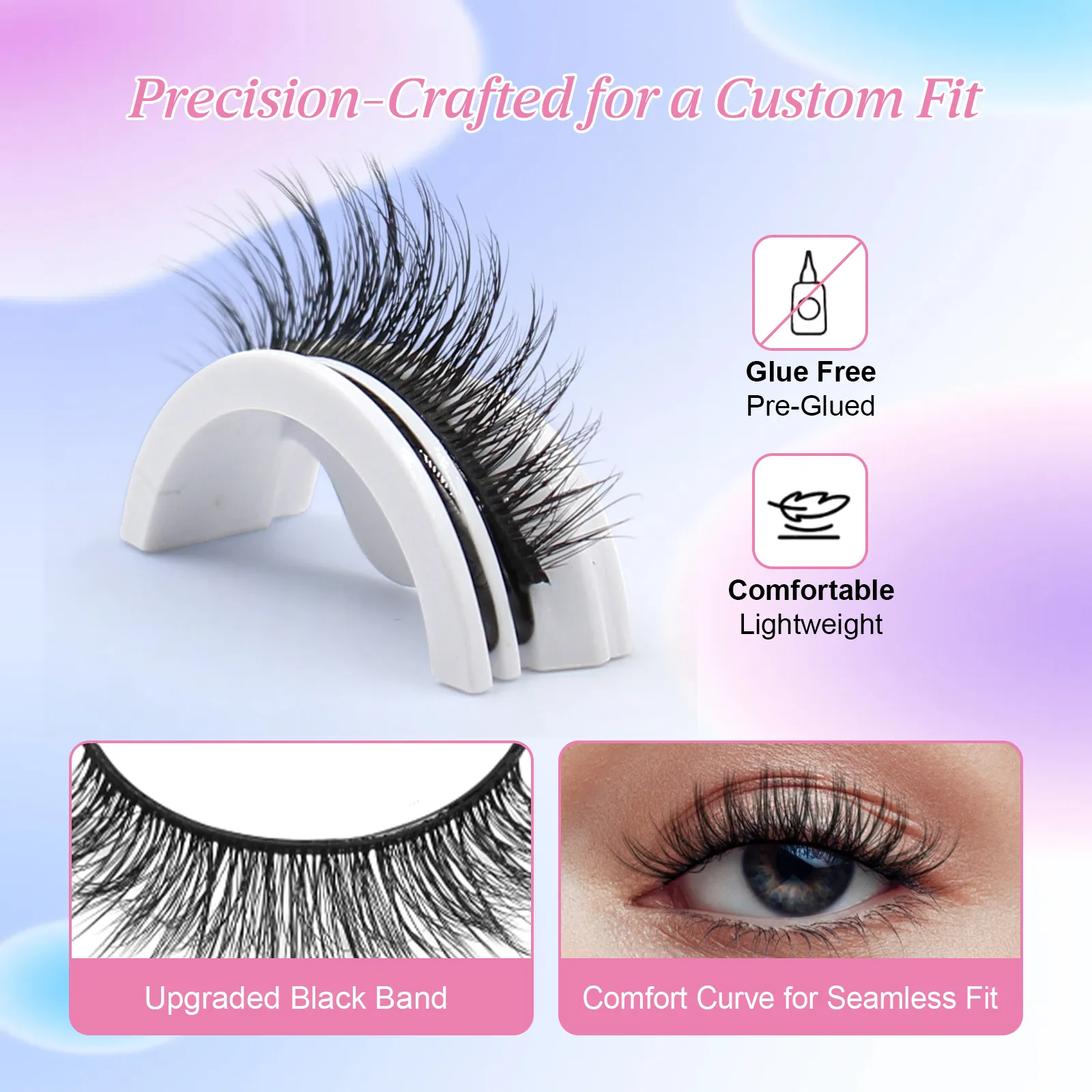 reusable adhesive eyelashes