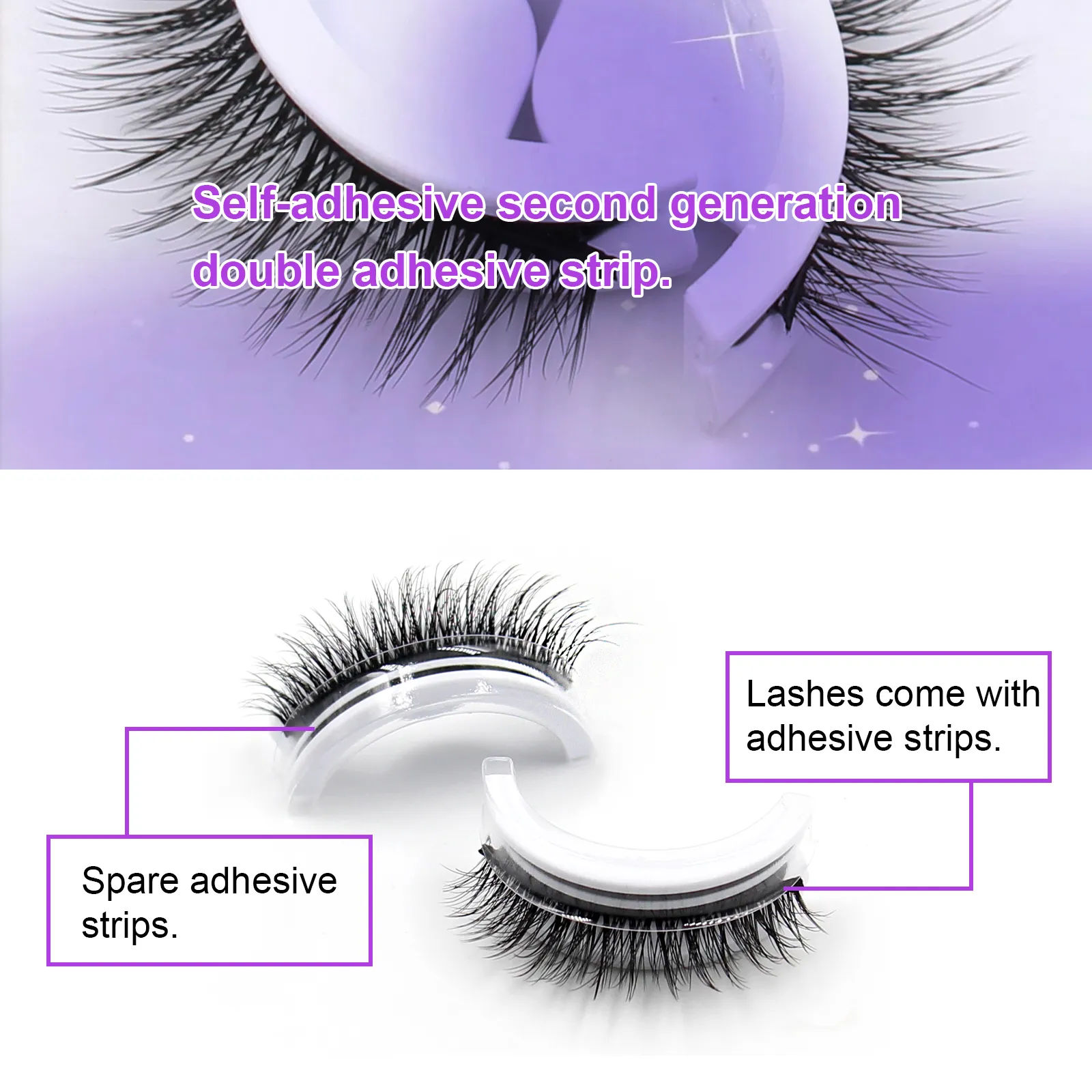 self adhesive false lashes