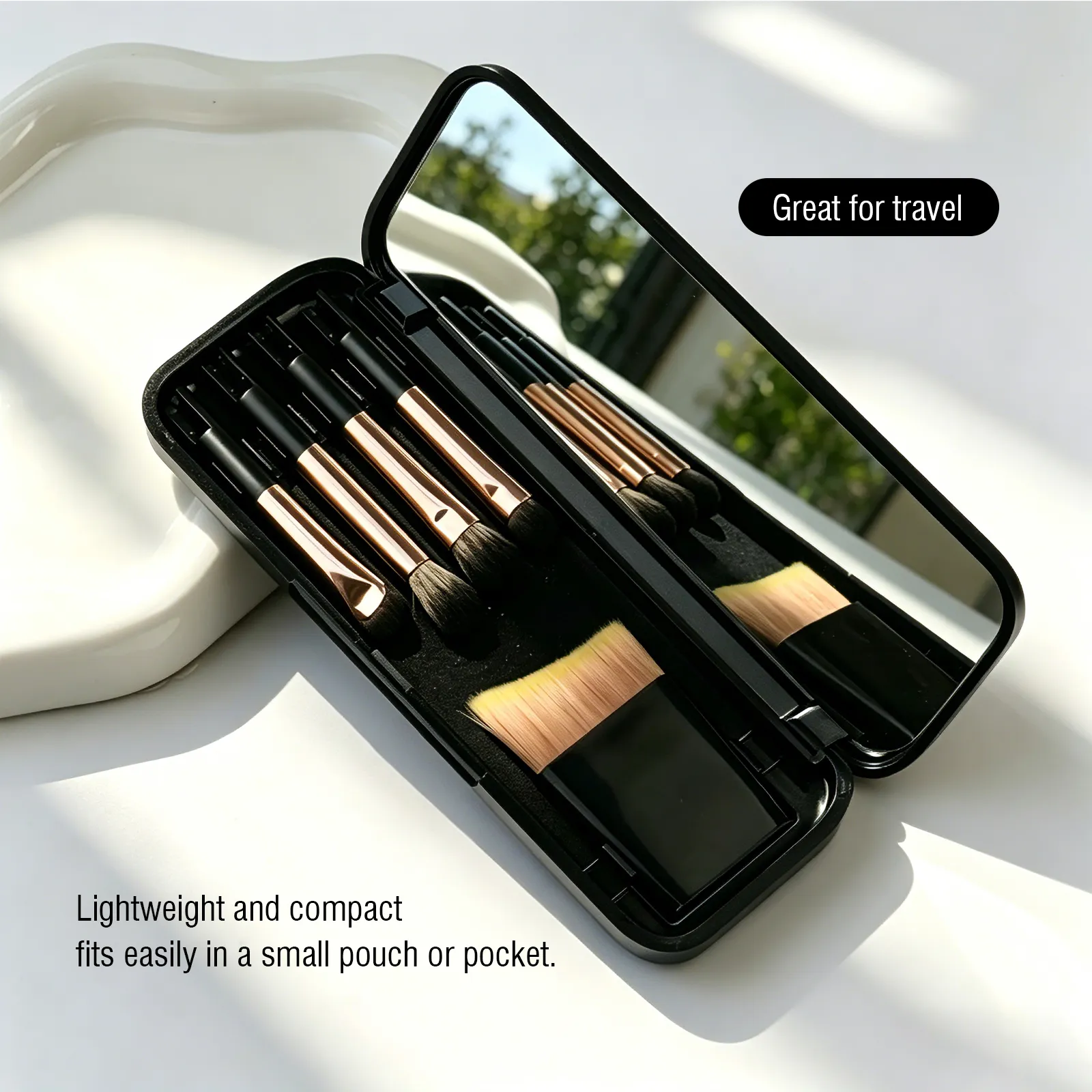 5-in-1 Flip Mirror Brush Set