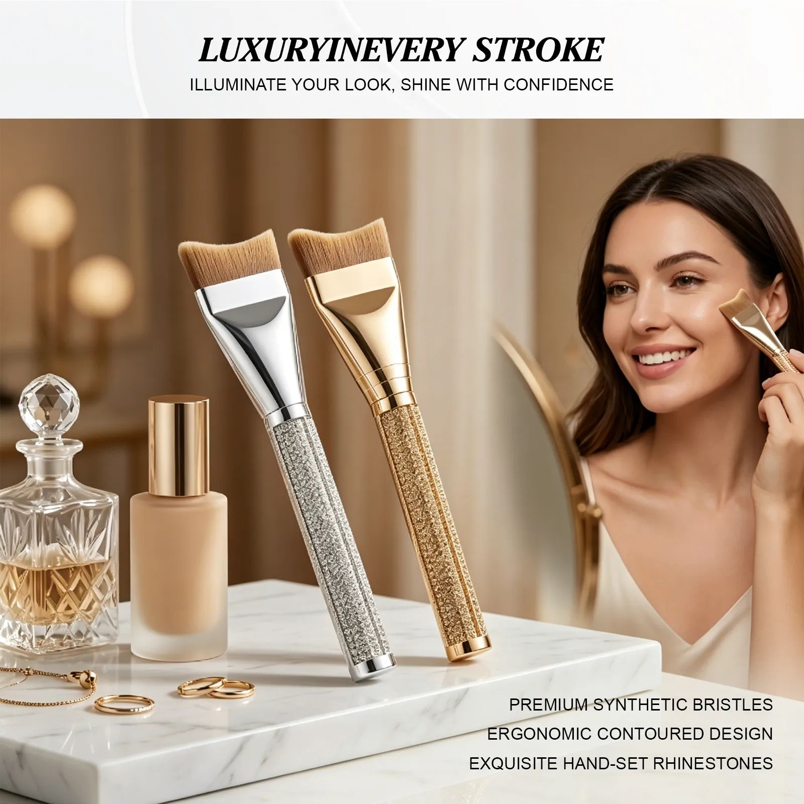 Innovative Crescent Design Makeup Brush