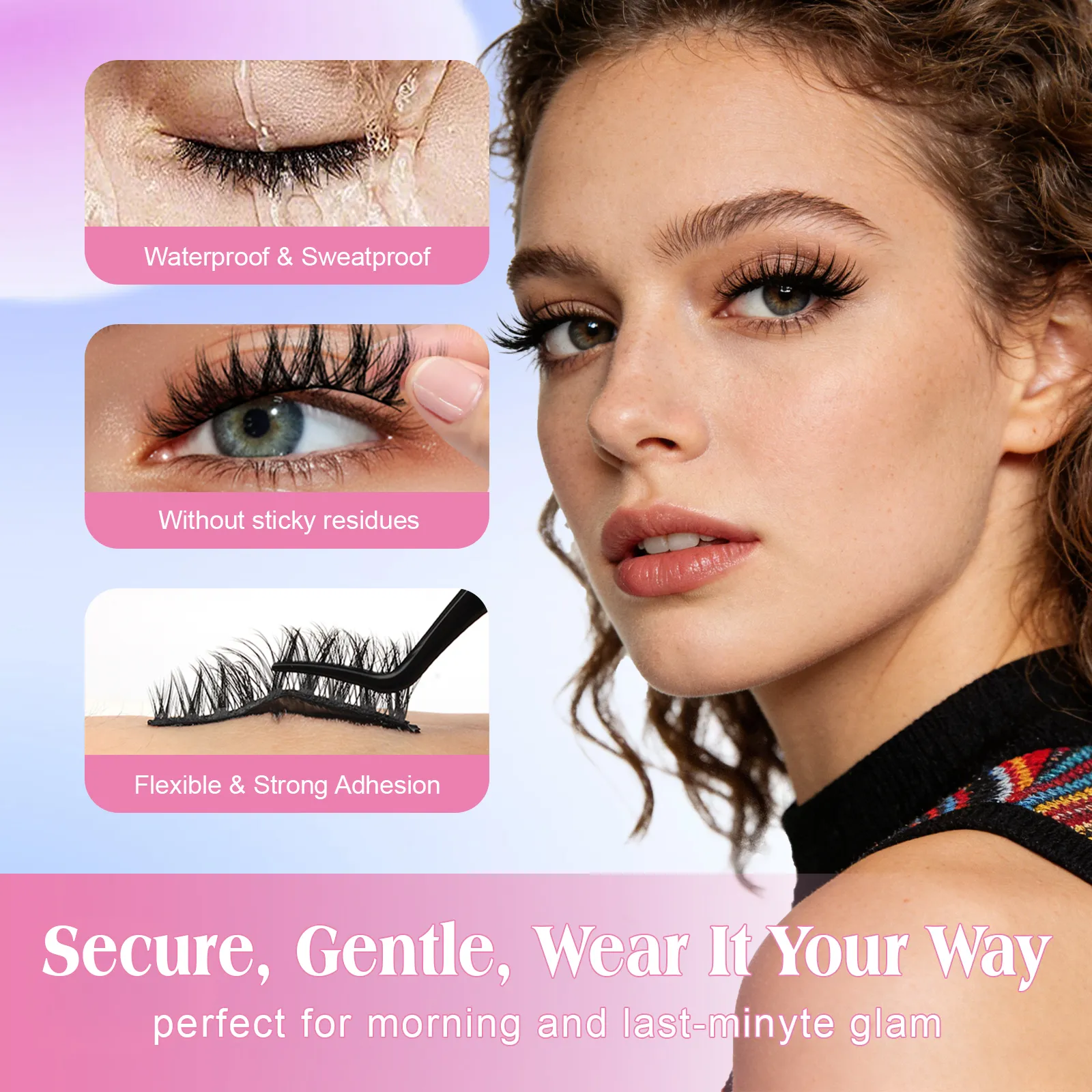 reusable self adhesive eyelashes