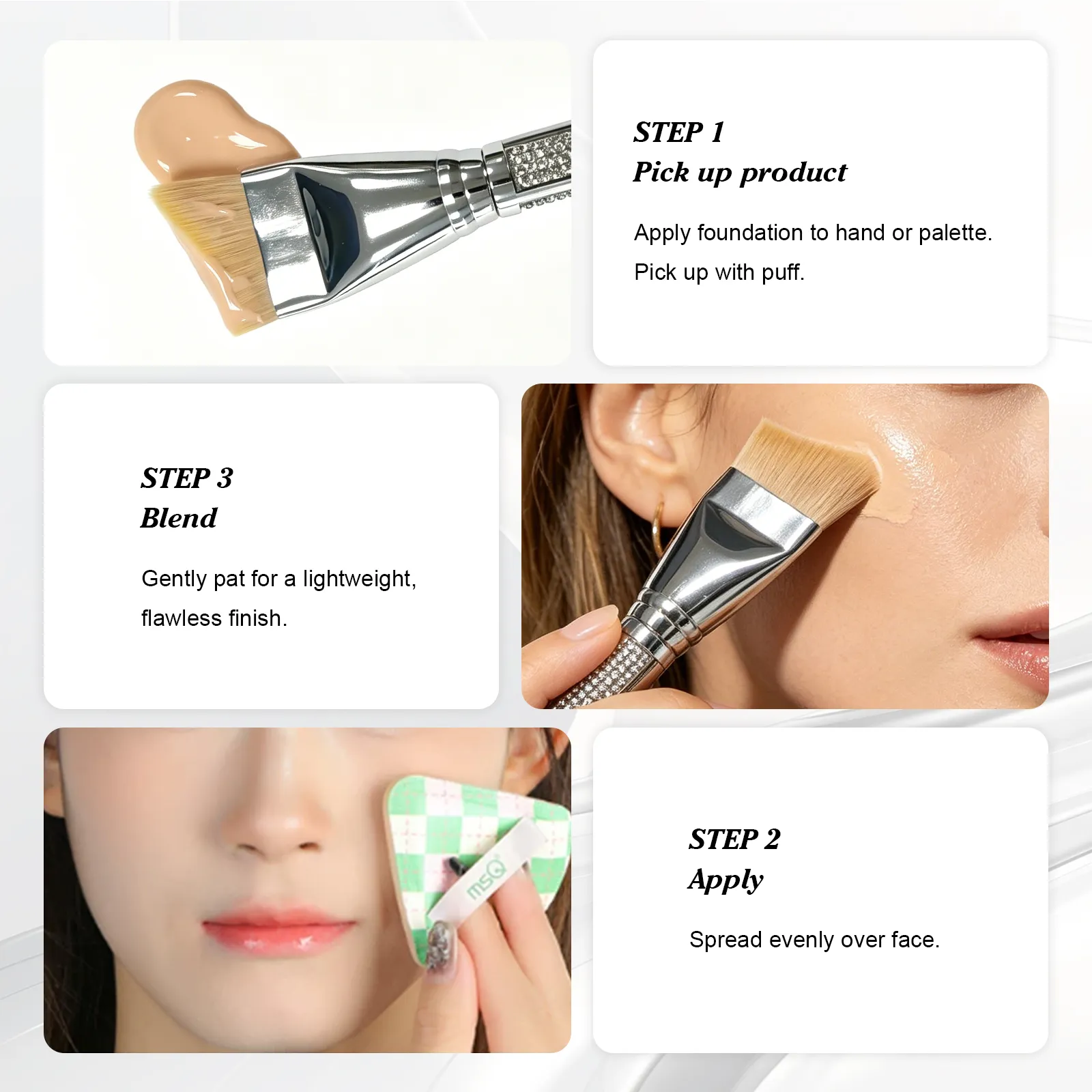 Innovative Crescent Design Makeup Brush