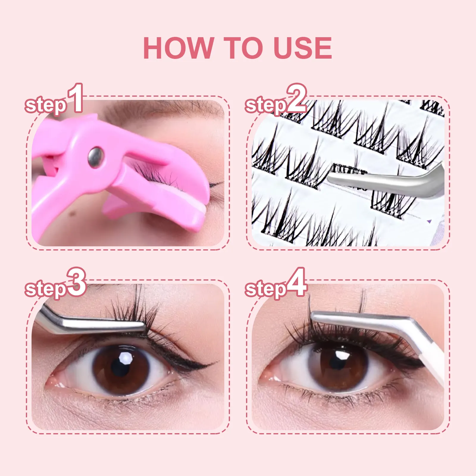 natural lash clusters