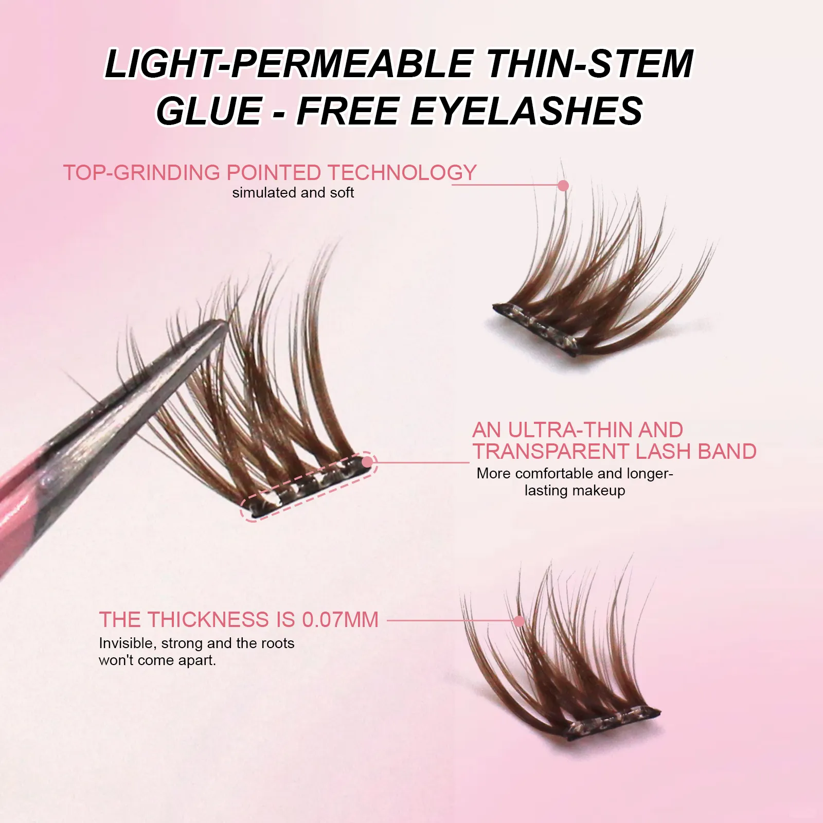 brown cluster lashes