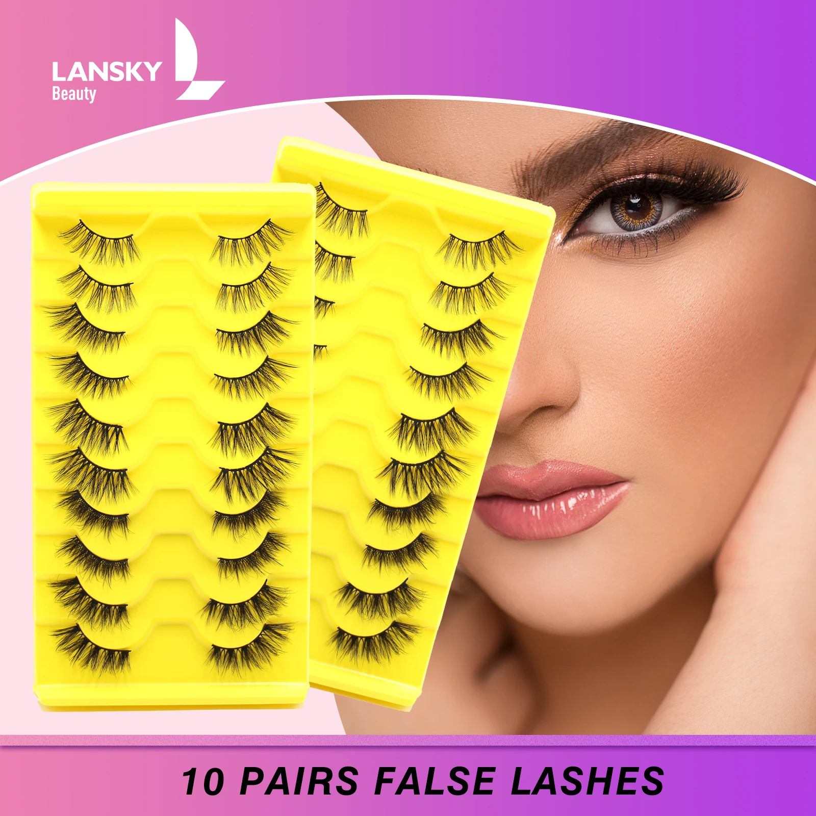 10 Pairs Half Eyelashes – Natural & Voluminous Half Lashes
