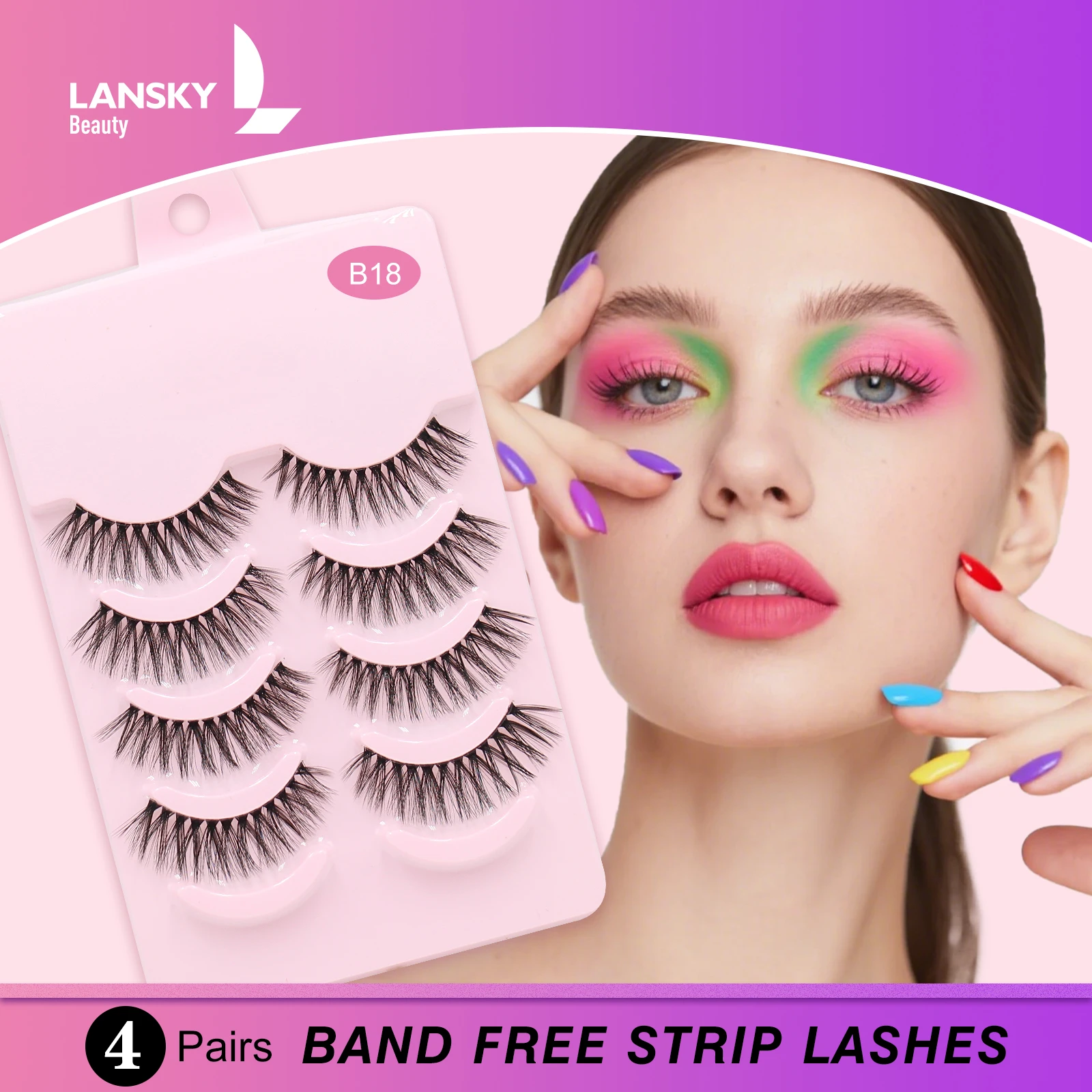 Clear Band False Eyelash For Seamless Comfort