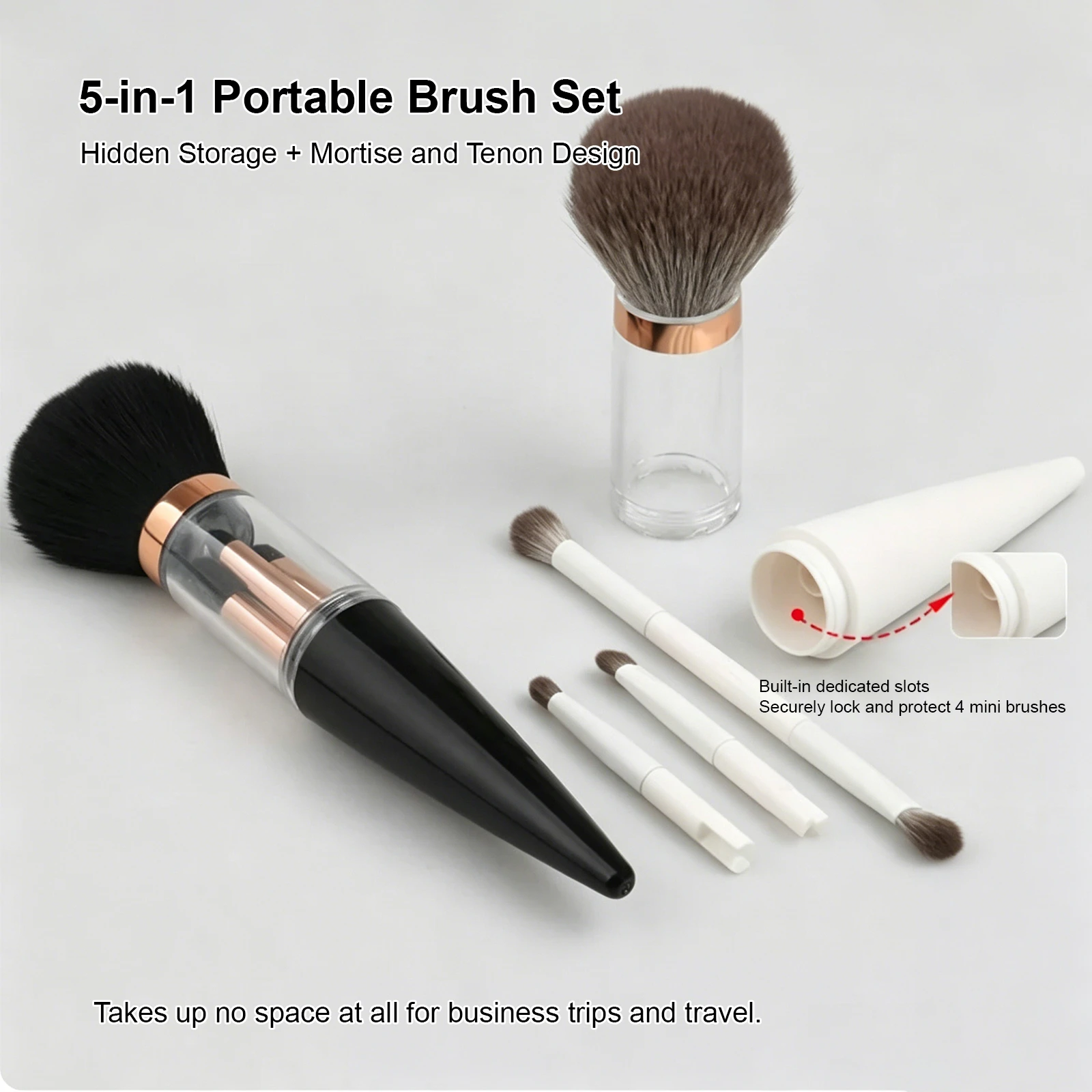 5-in-1 Portable Brush Set