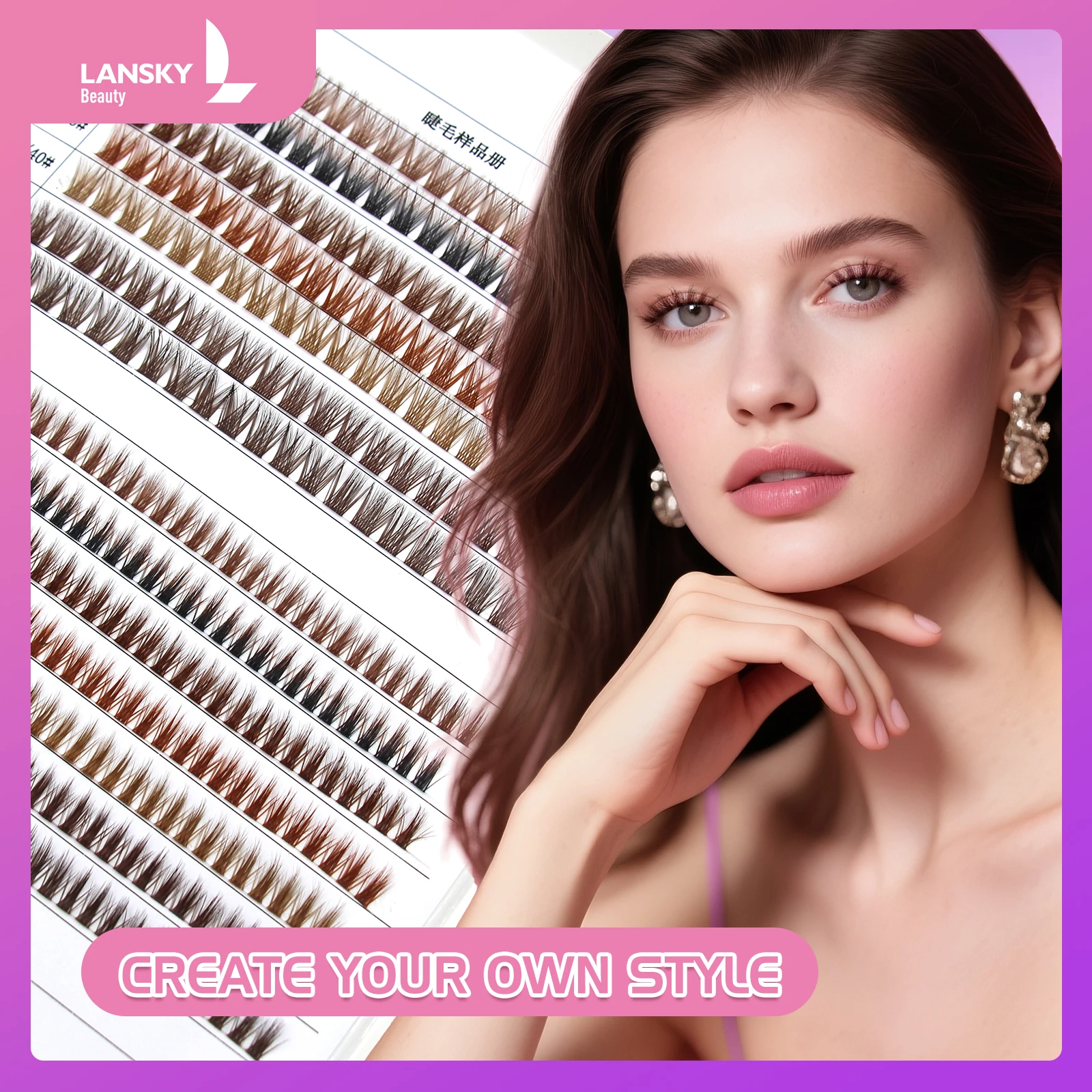 Brown Lash Clusters Effortless