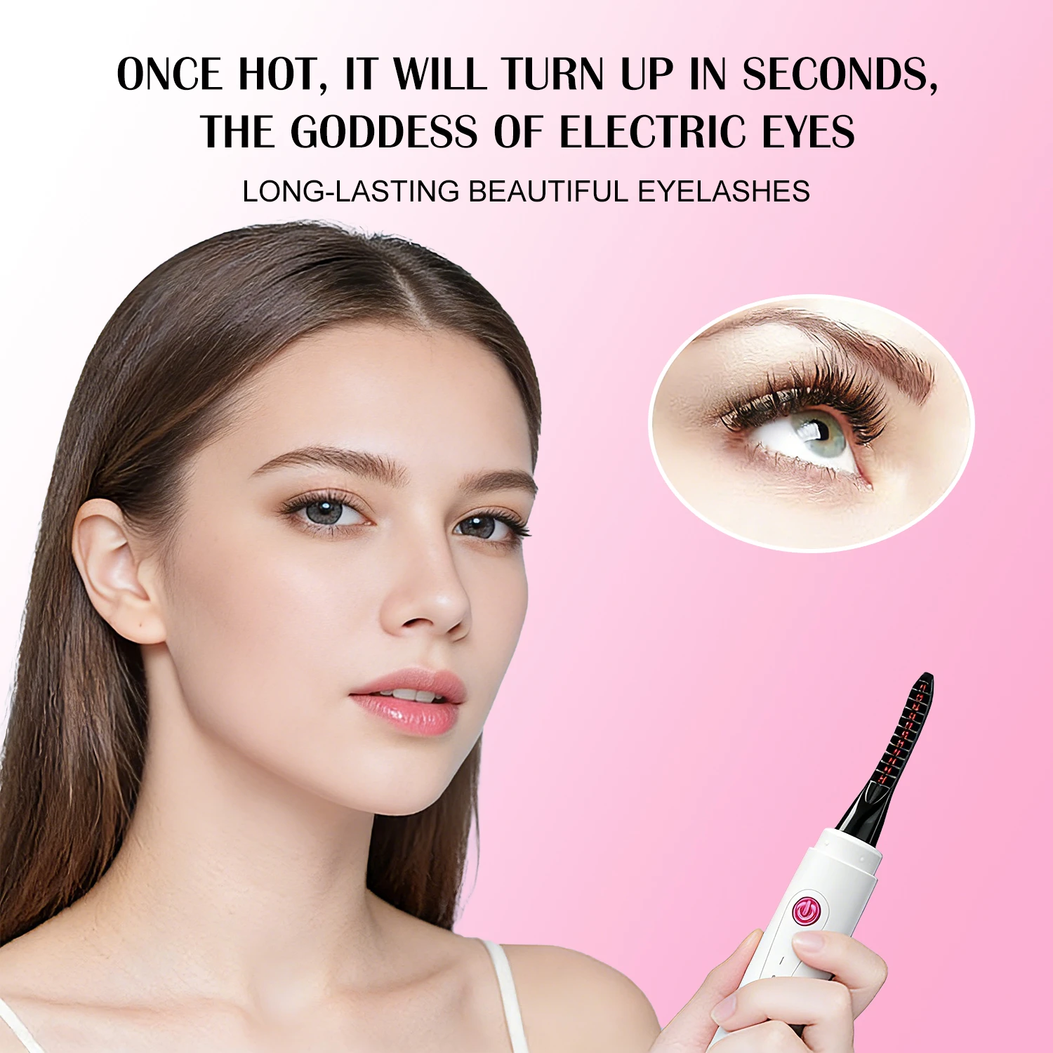 Electric Eyelash Curler – Instant Heat, Long-Lasting Curl